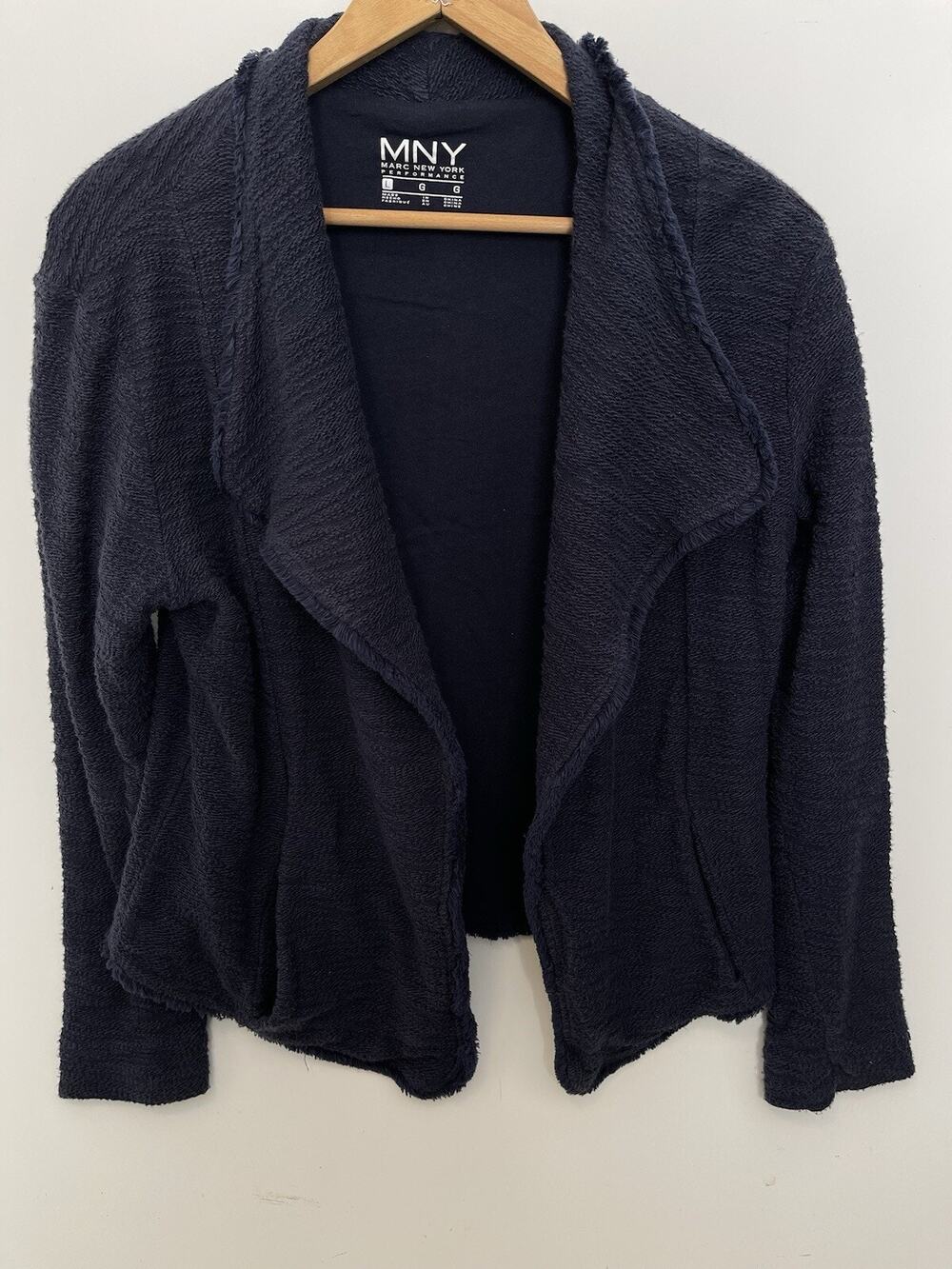 Marc New York Performance Cardigan Front Pockets Size Large Navy Blue GF